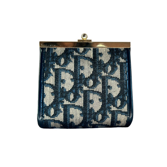 Pre-Loved Dior Navy Monogram Coin Purse