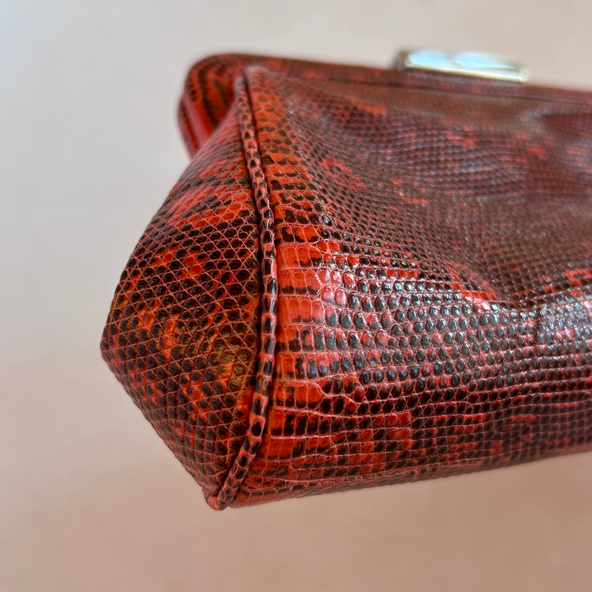 Pre-Loved Tiffany & Co. Red Lizard Clutch