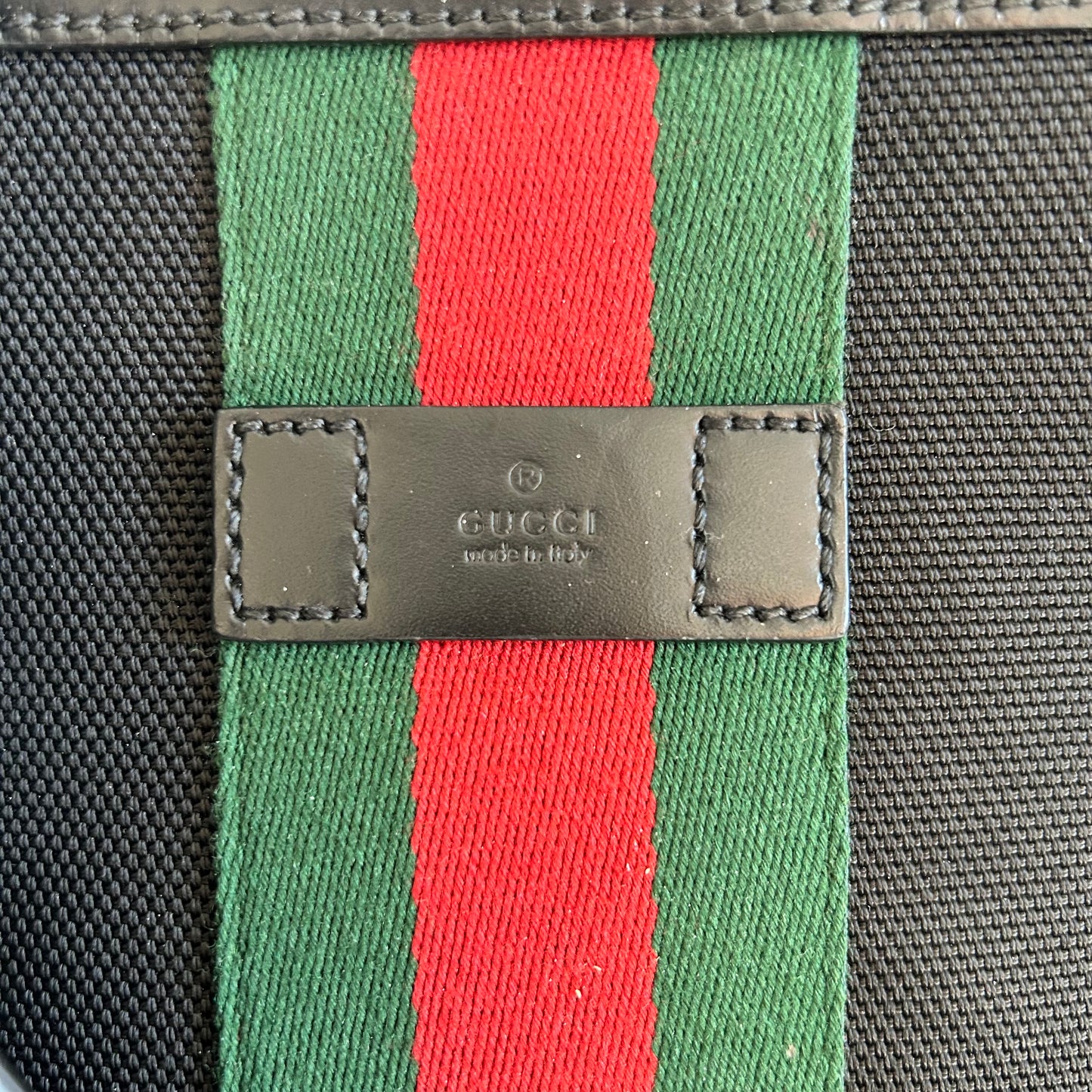 Pre-Loved Gucci Techno Canvas Web Messenger Bag