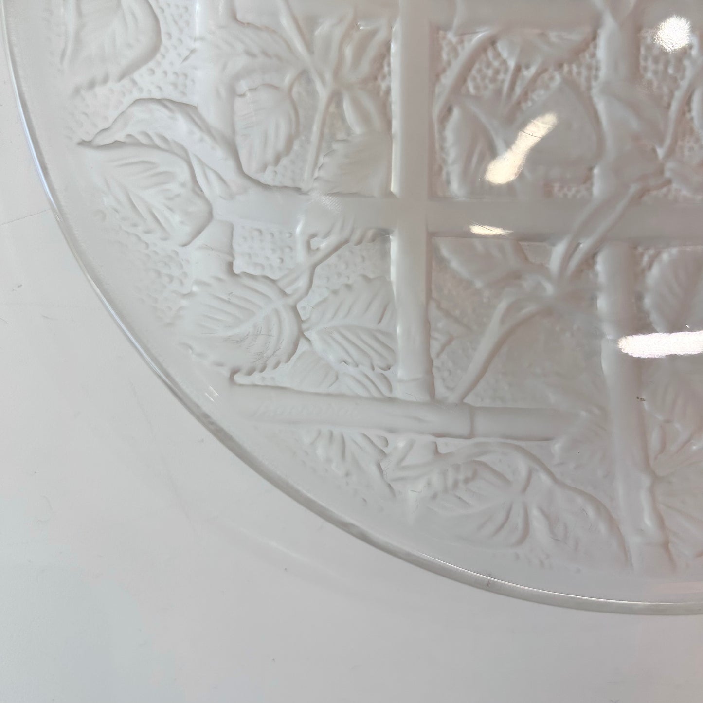 Baccarat Frosted Crystal Fleur Dish
