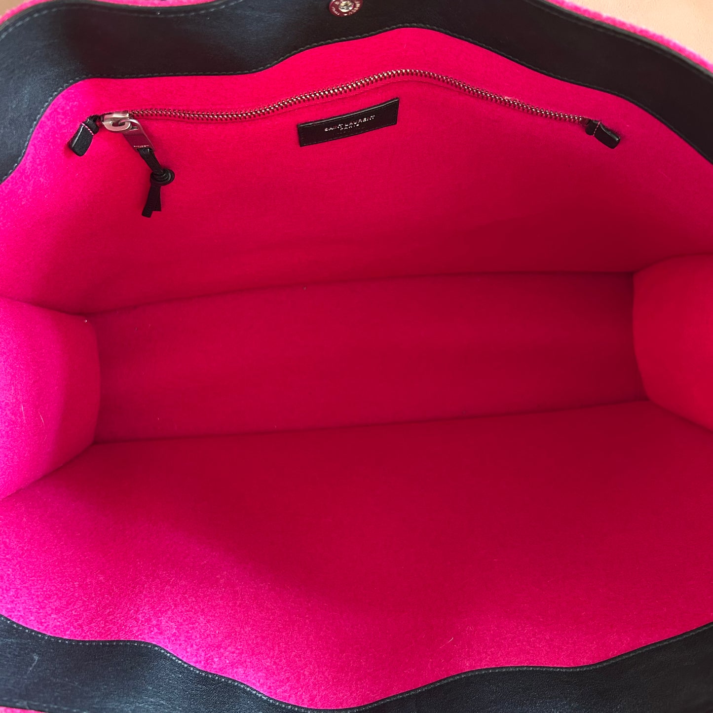 Pre-Loved YSL Wool Rive Gauche Tote