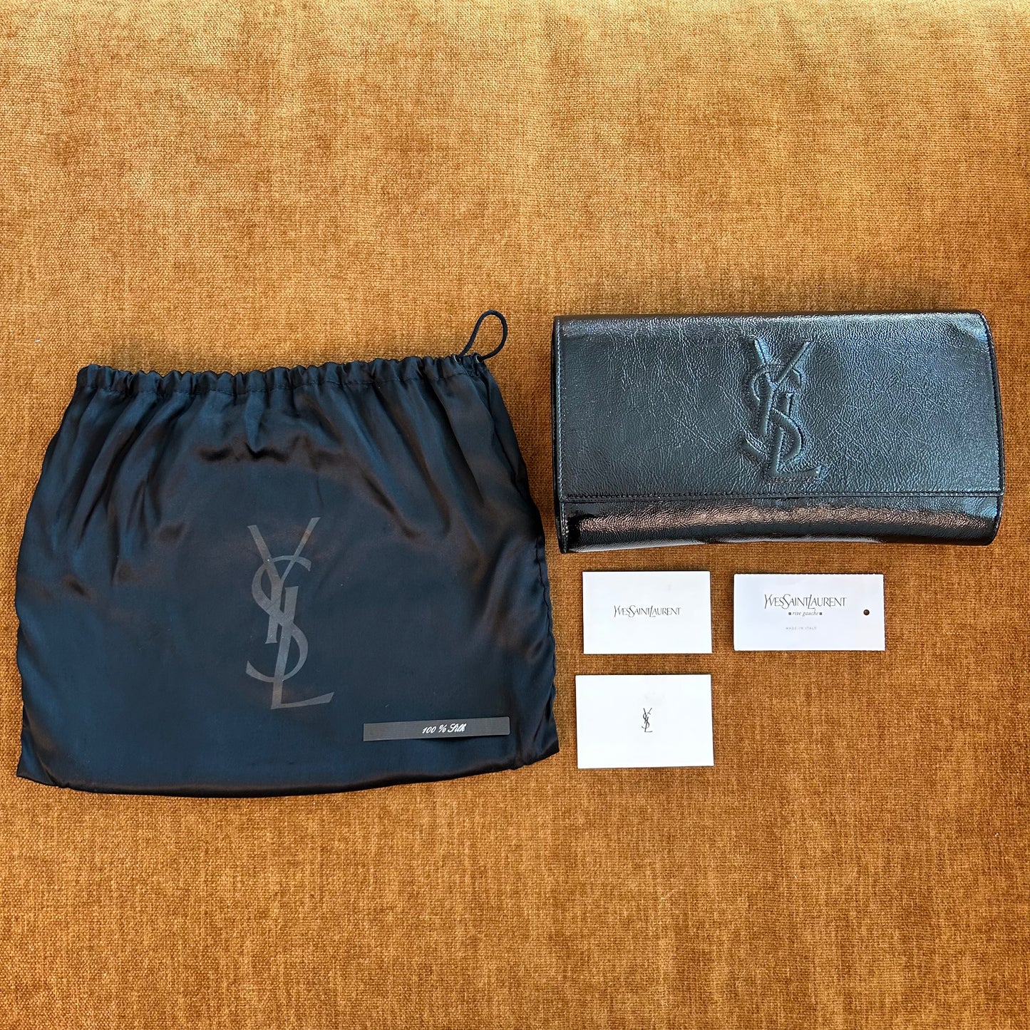 Pre-Loved YSL Patent Belle de Jour Clutch