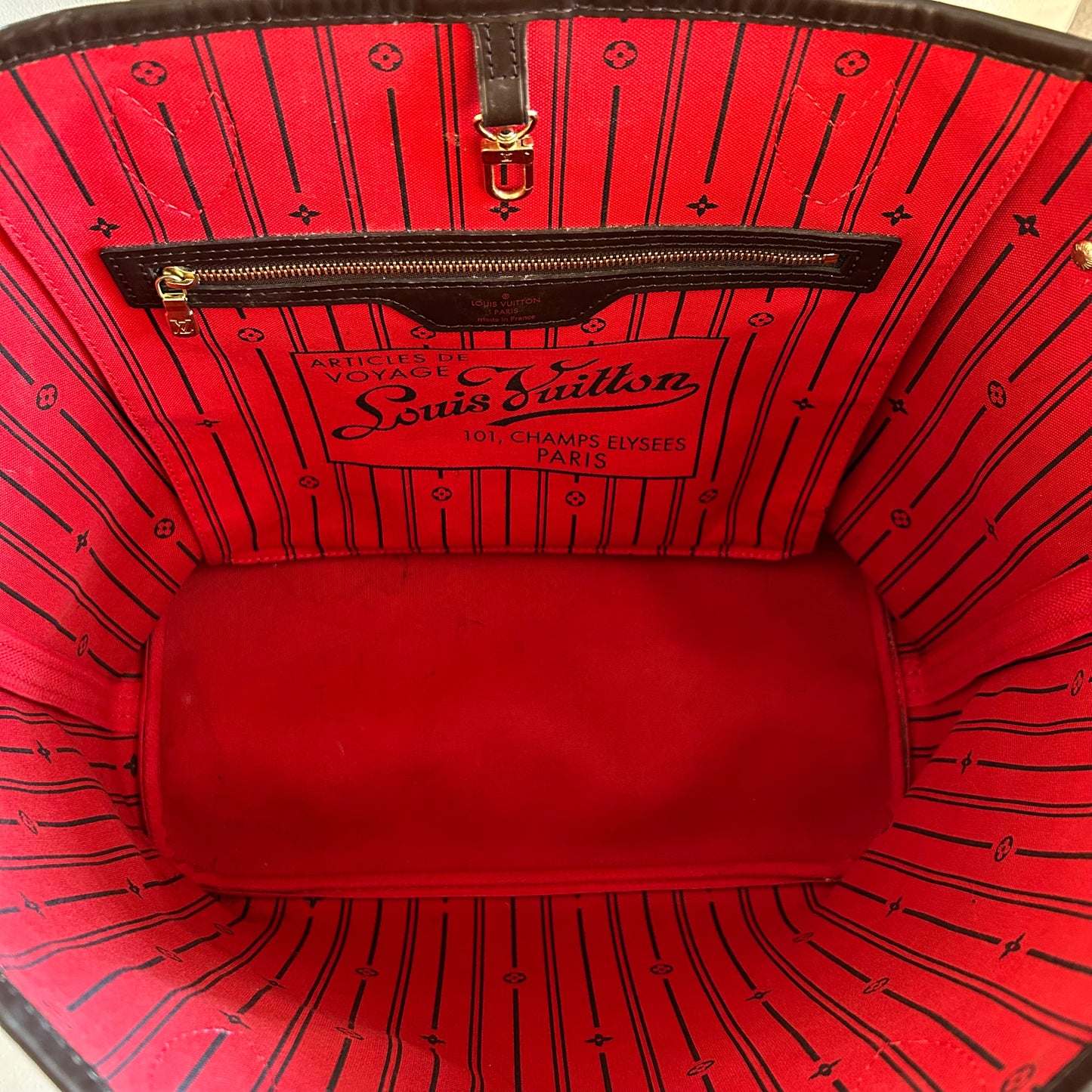 Pre-Loved Louis Vuitton Neverfull Damier Ebene Canvas MM