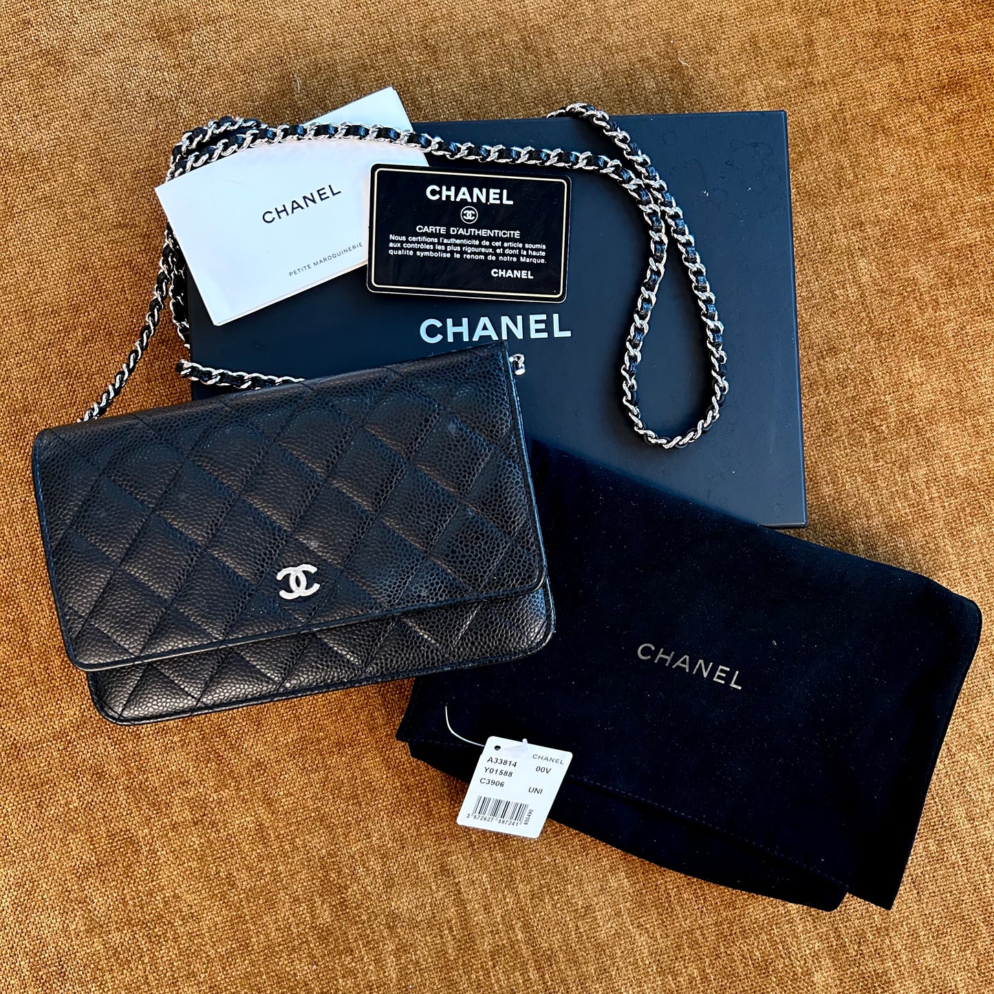 Chanel Caviar Leather Wallet on Chain