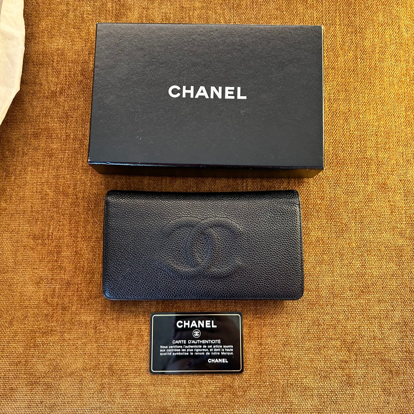 Pre-Loved Chanel CC Caviar Leather Wallet