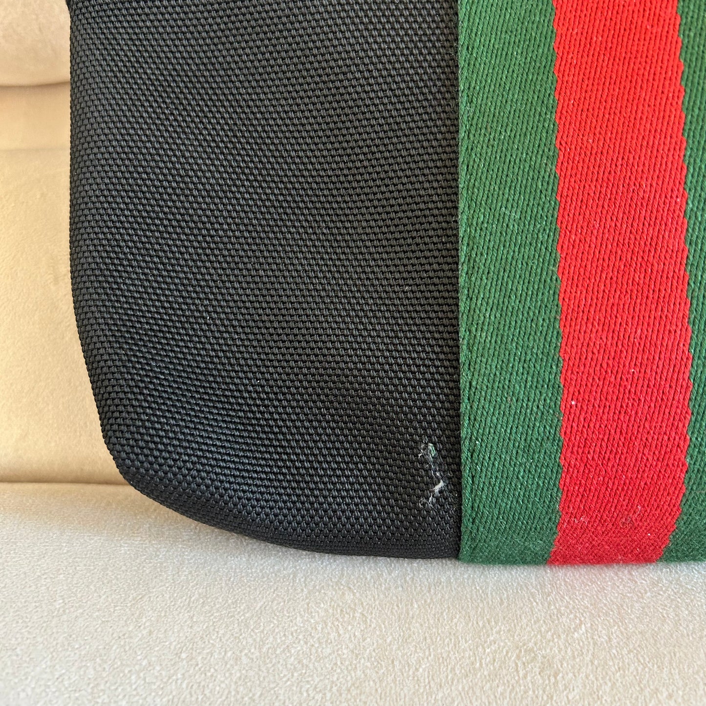 Pre-Loved Gucci Techno Canvas Web Messenger Bag
