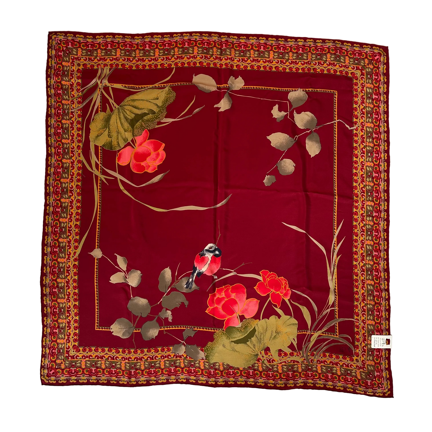 Vintage 100% Silk Scarf