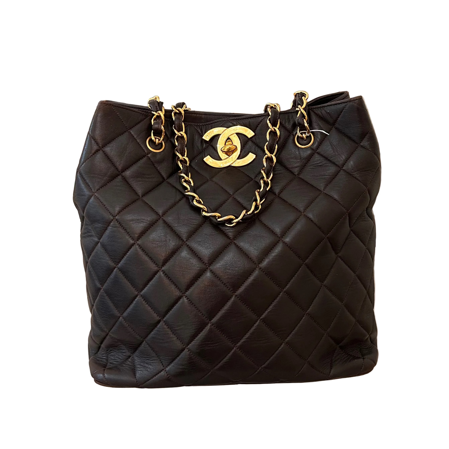Pre-Loved Chanel Quilted Lambskin Leather Tote