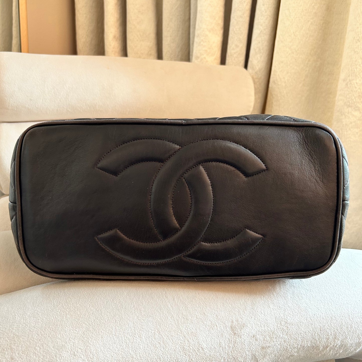 Pre-Loved Chanel Quilted Lambskin Leather Tote
