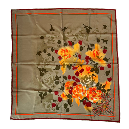 Vintage 100% Silk Scarf