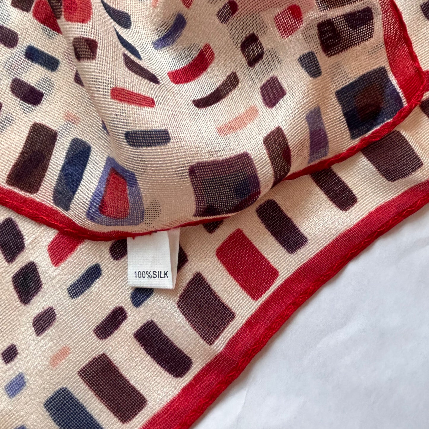 Vintage 100% Silk Handkerchief