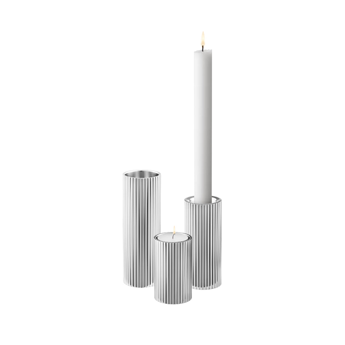 Georg Jensen Bernadotte Reversible Candleholders - Set of 3