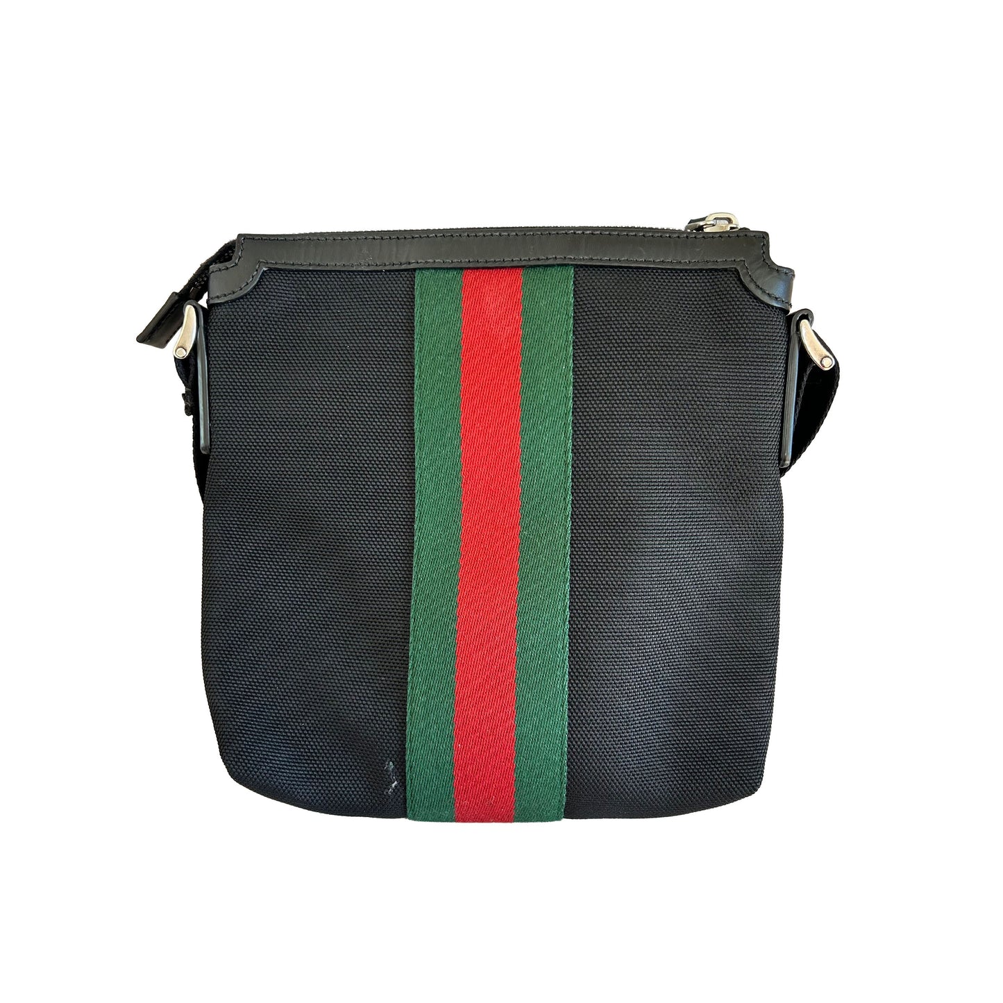Pre-Loved Gucci Techno Canvas Web Messenger Bag