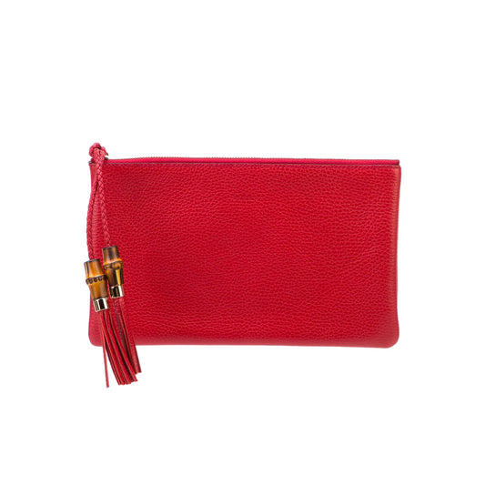 Gucci Bamboo Leather Clutch