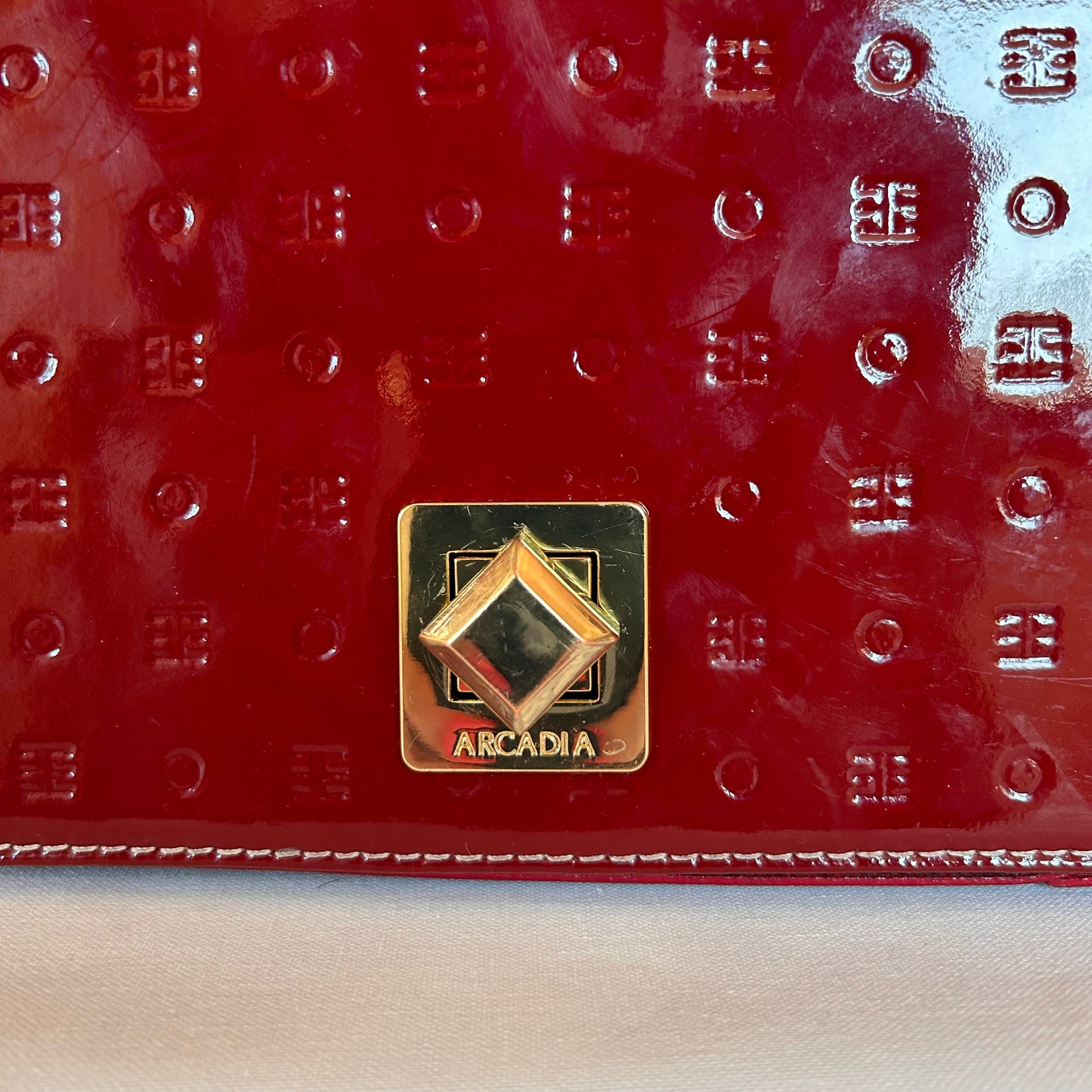 Pre-Loved Arcadia Patent Leather Shoulder Bag