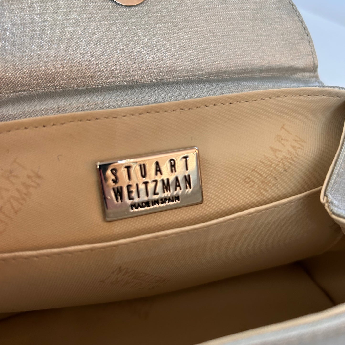 Pre-Loved Stuart Weitzman Silver Evening Bag