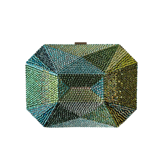 Judith Leiber Emerald Cut Minaudière Evening Bag