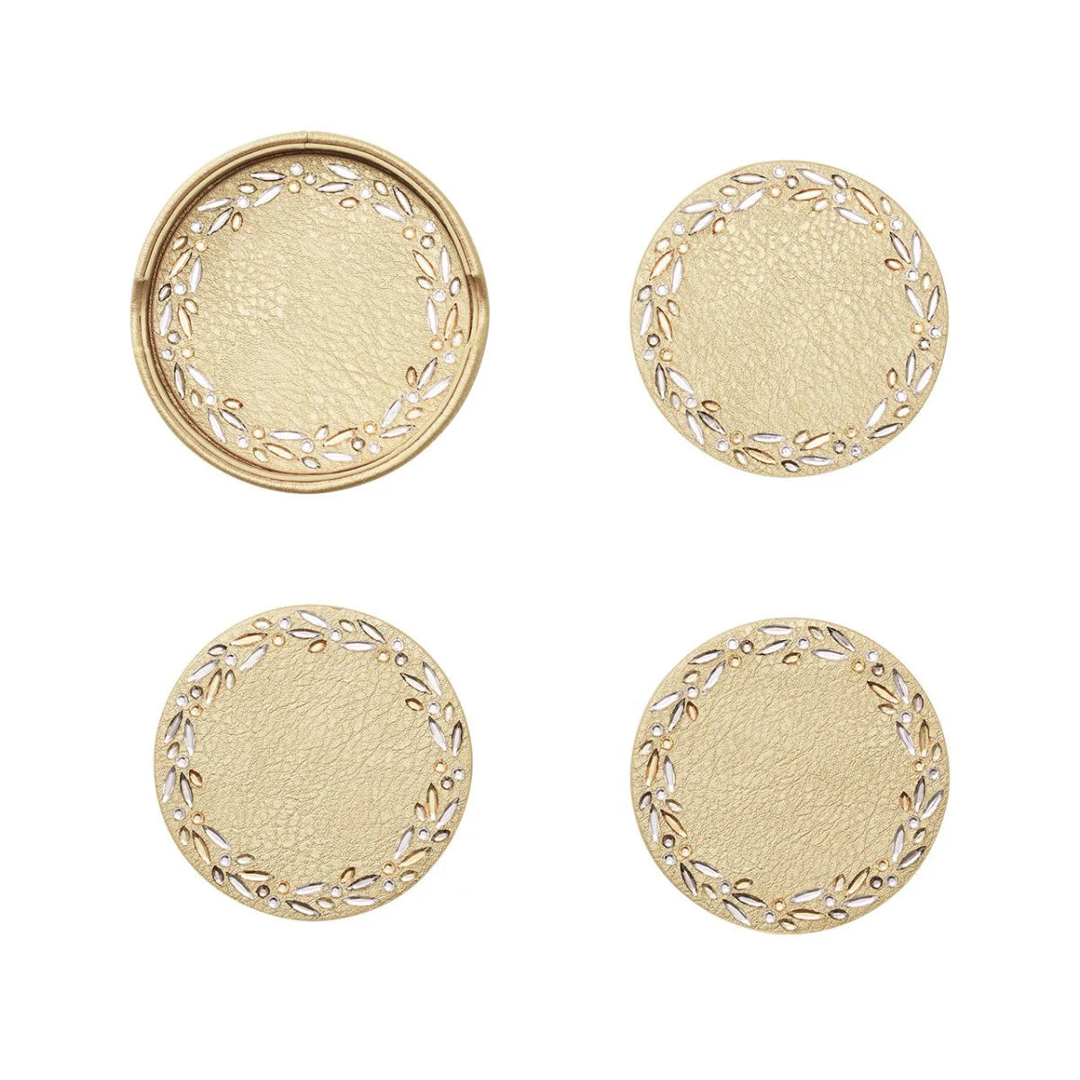 Kim Seybert Bejeweled Coasters - Set of 4 in caddy