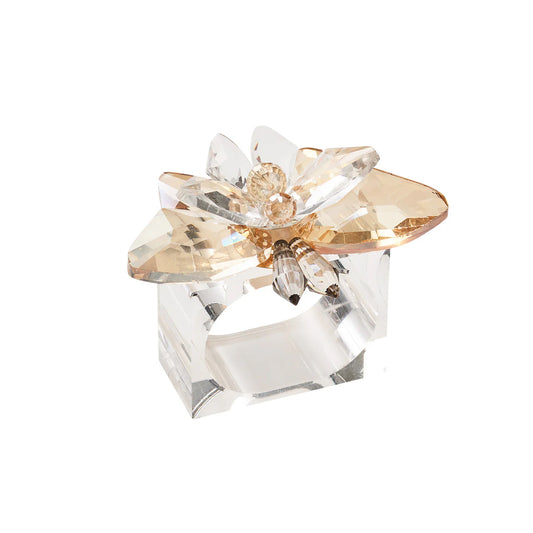 Kim Seybert Glasswing Napkin Ring - Set of 4