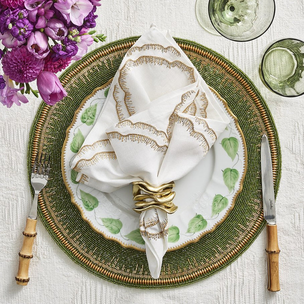 Kim Seybert Flux Napkin Ring - Set of 4