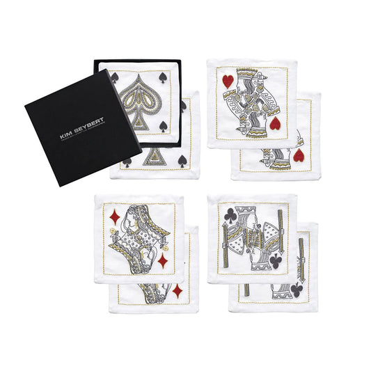 Kim Seybert House of Cards Cocktail Napkin - Set of 8