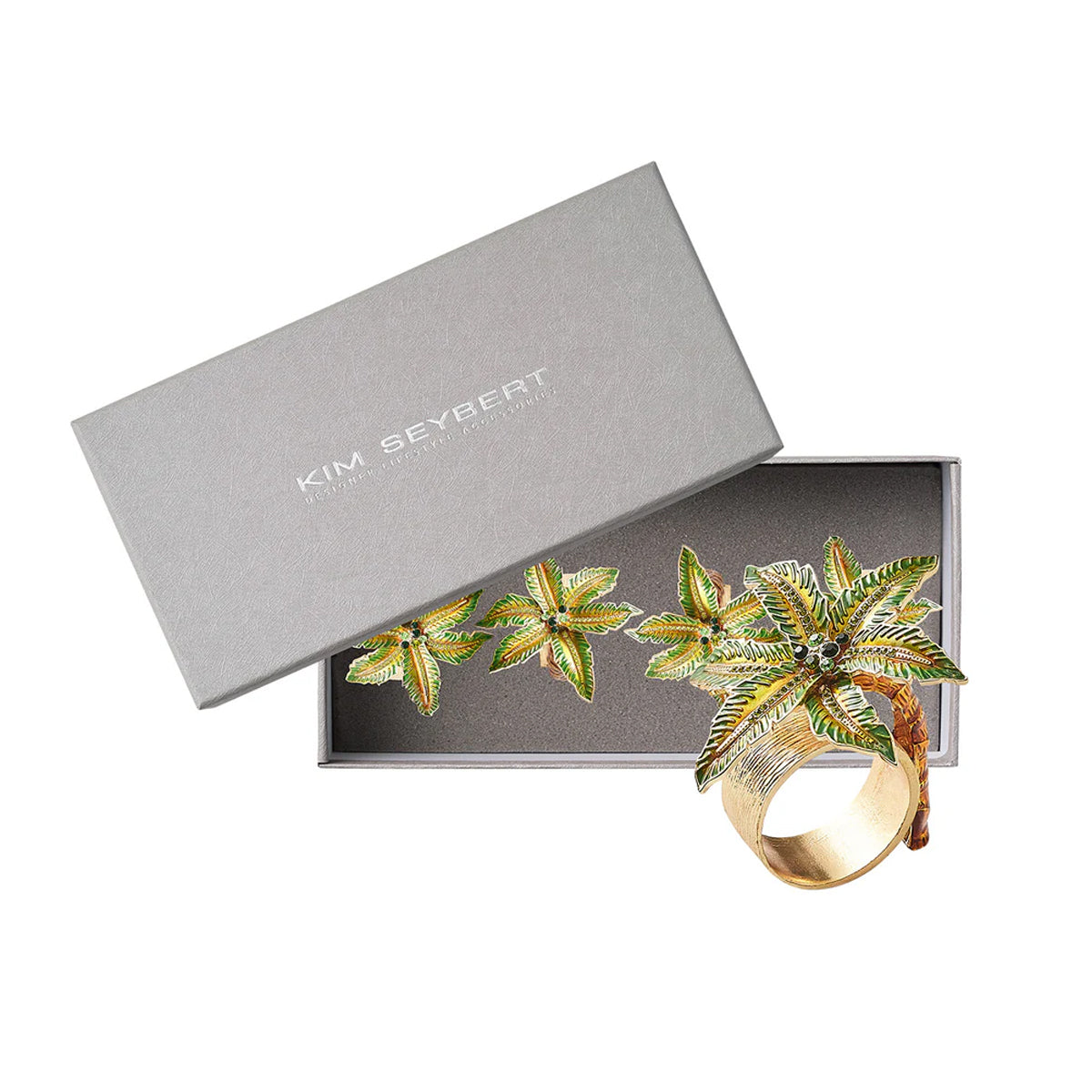 Kim Seybert Palm Coast Napkin Ring - Set of 4