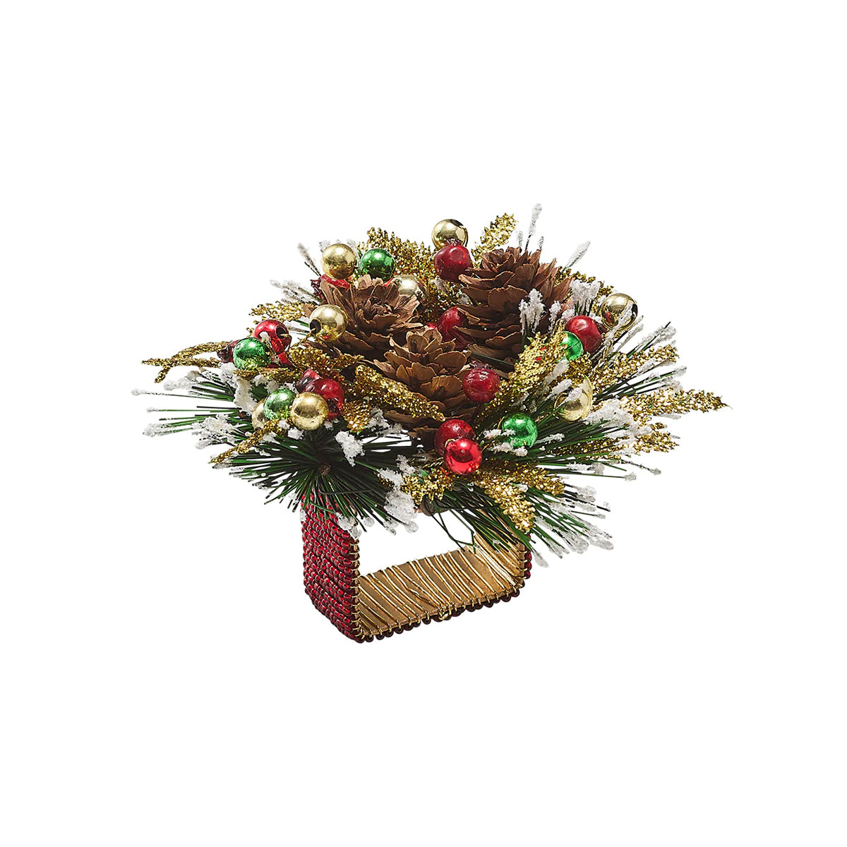 Kim Seybert Winter Wreath Napkin Ring - Set of 4