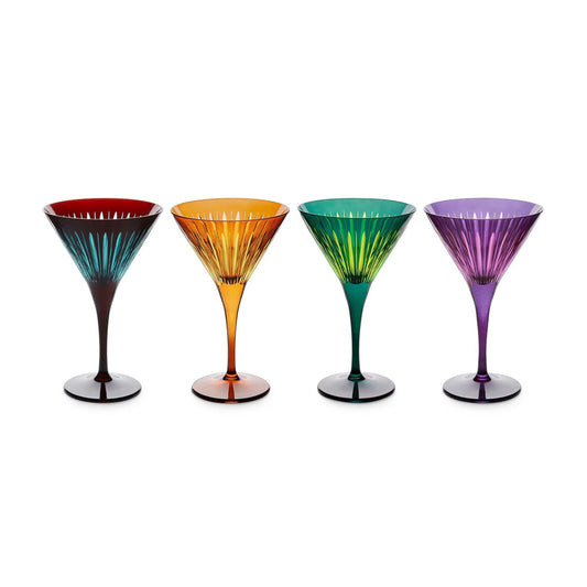 L'Objet Prism Martini Glasses - Set of 4 (Assorted)