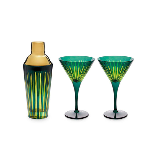 L'Objet Prism Cocktail Set - Green