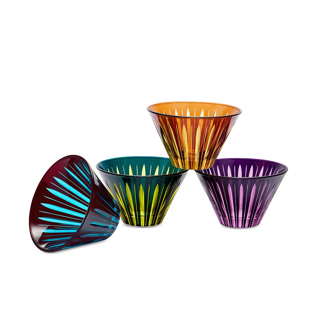 L'Objet Prism Condiment Bowls - Set of 4 (Assorted)