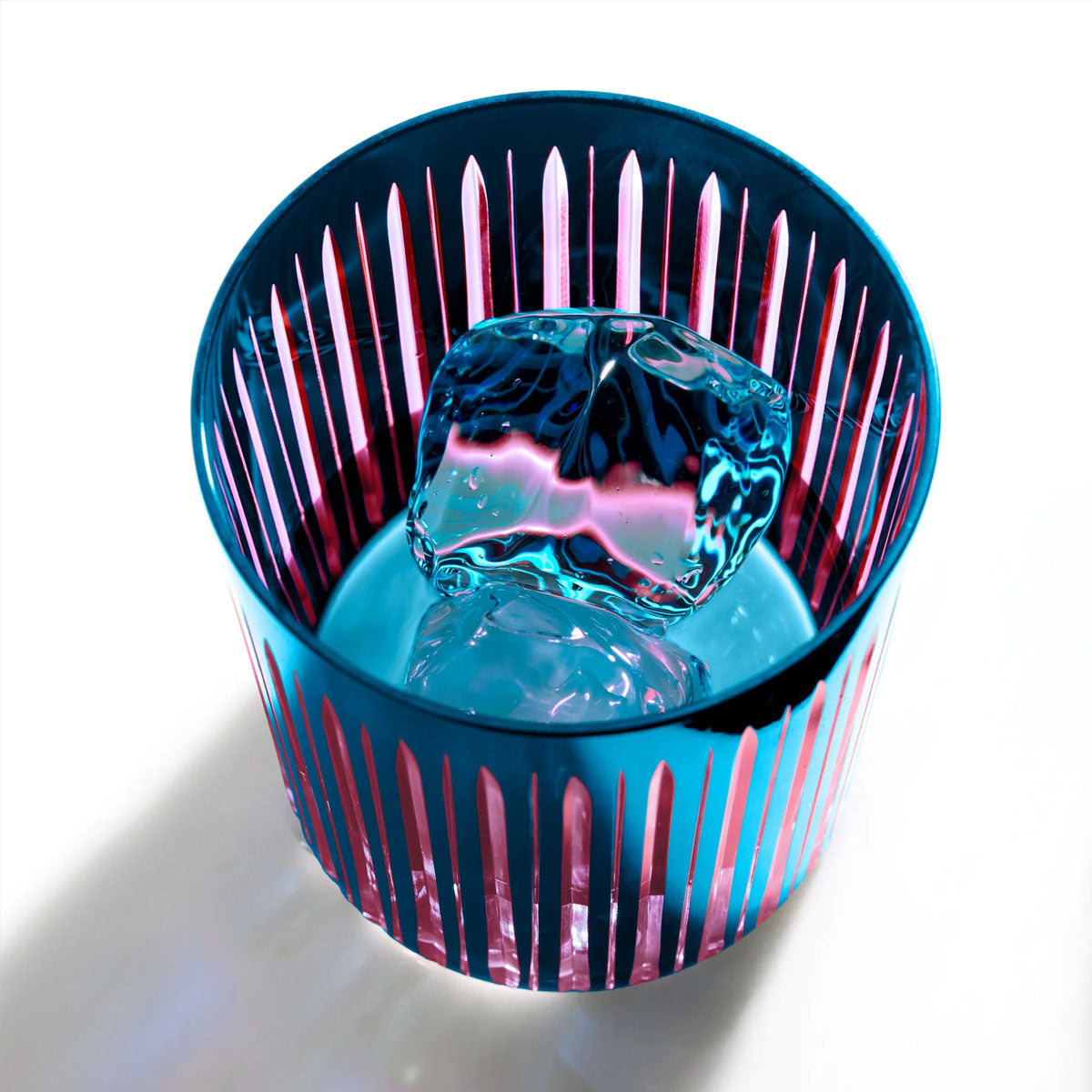L'Objet Prism Double Old Fashioned Glasses - Set of 4 (Blue)