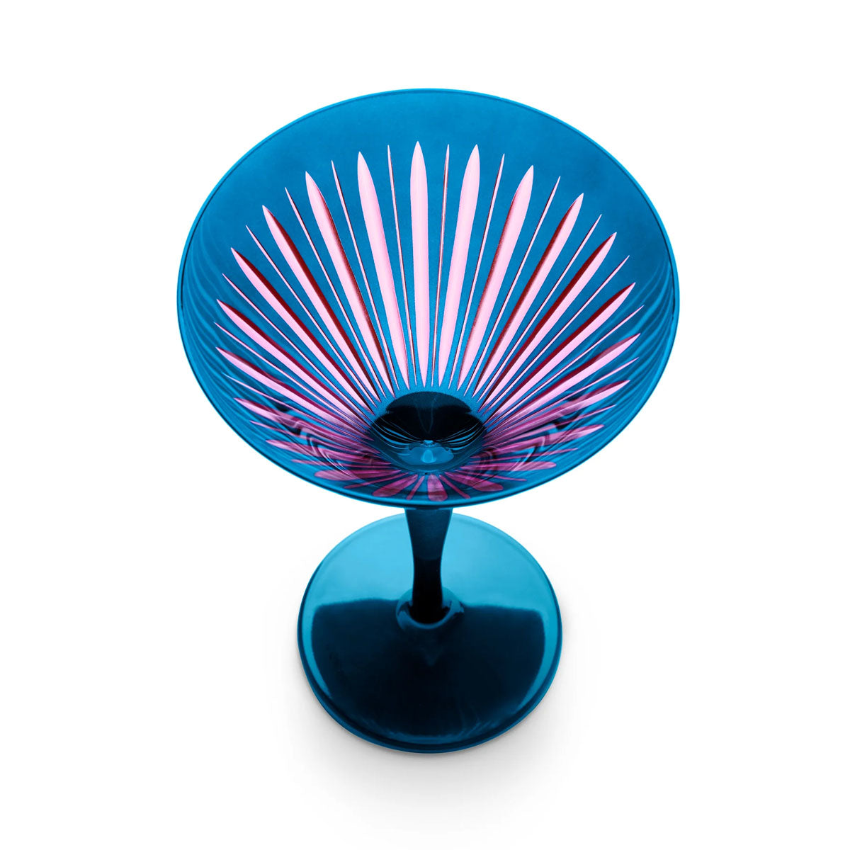 L'Objet Prism Martini Glasses - Set of 4 (Blue)