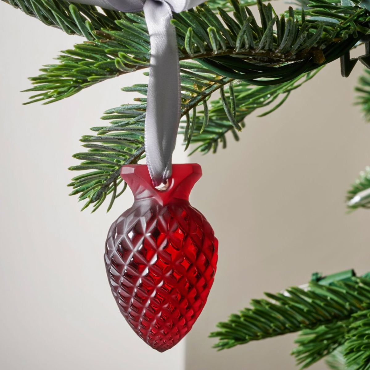 Lalique Pine Cone Christmas Ornament