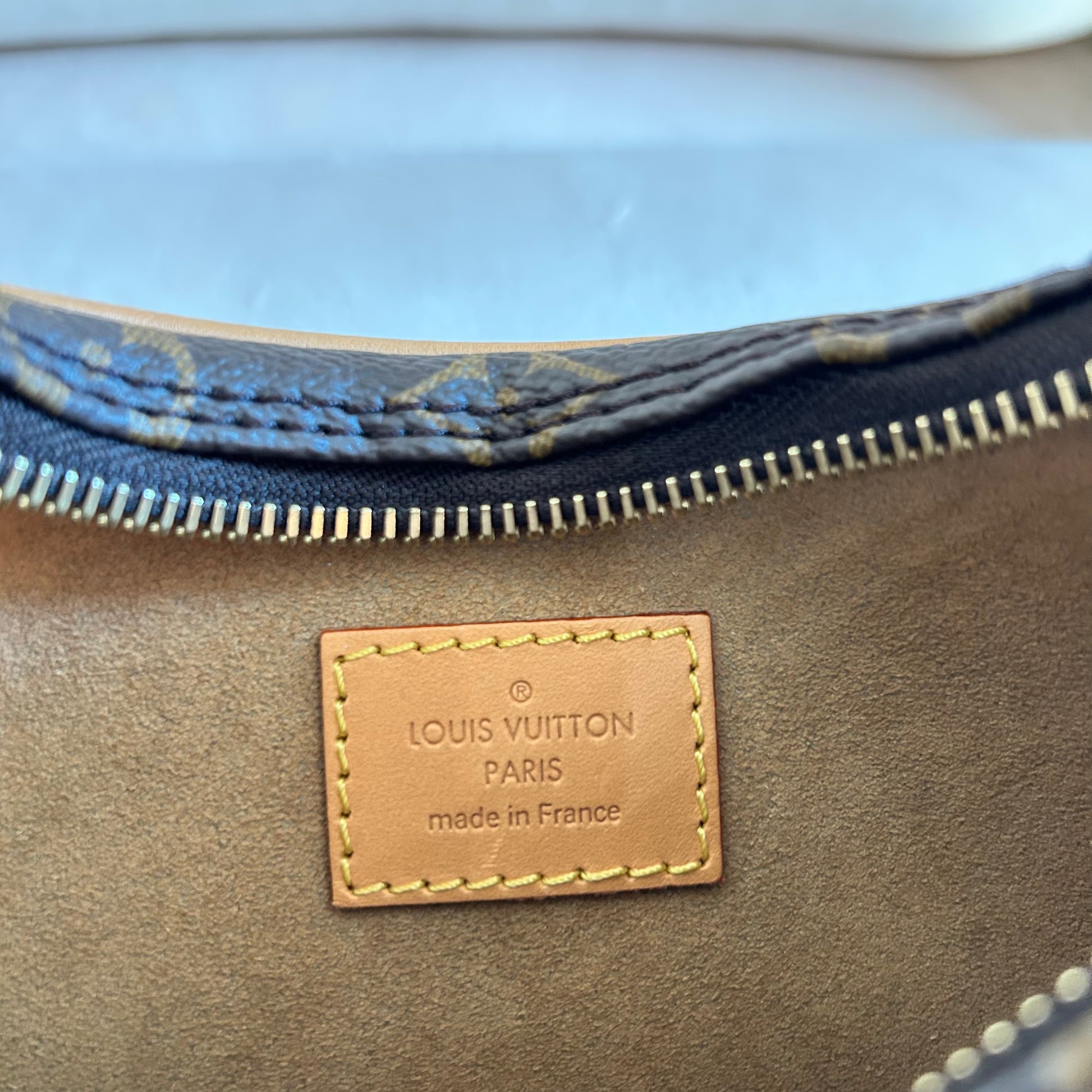 Logo on Pre-Loved Louis Vuitton Monogram Loop