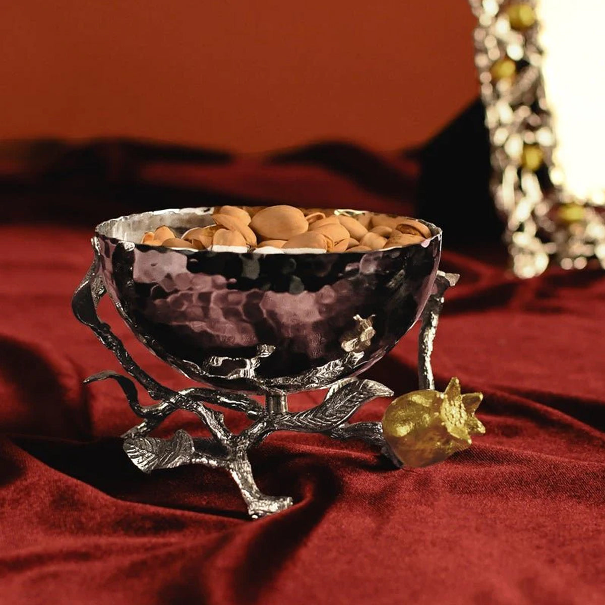 Michael Aram Pomegranate Silver & Gold Nut Bowl