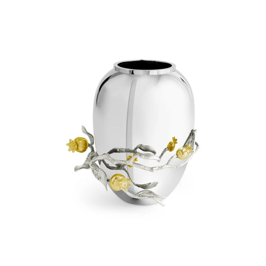 Michael Aram Pomegranate Silver & Gold Vase - Medium