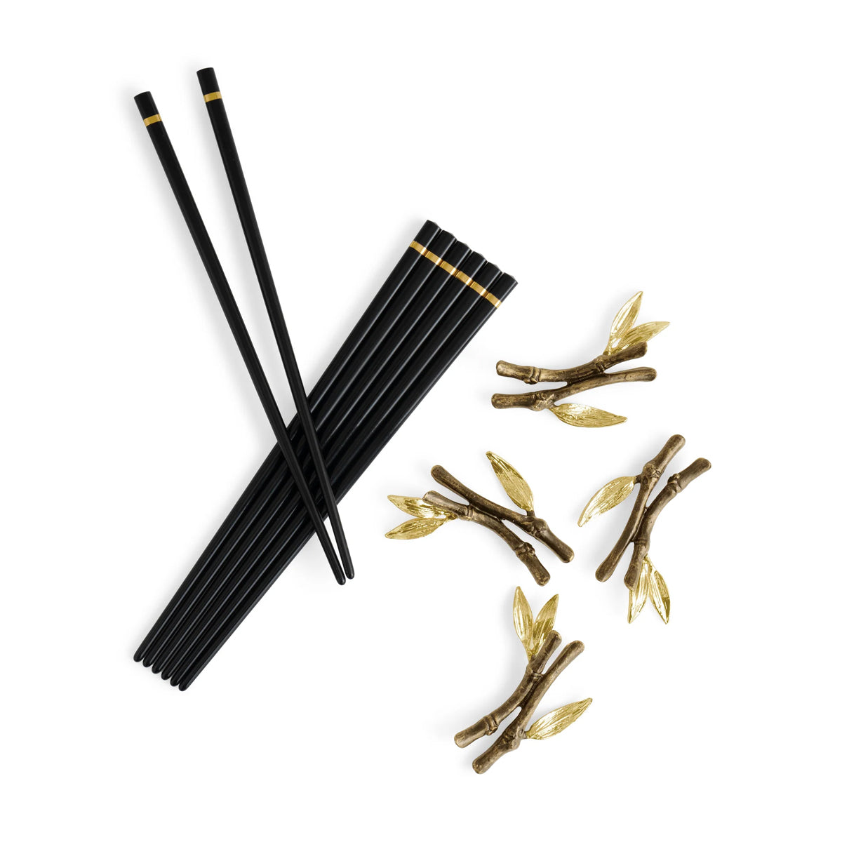 Michael Aram Zen Garden Chopsticks & Stand Set