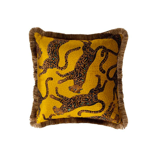 Ardmore Design - Cheetah Kings Velvet with Fringe Pillow