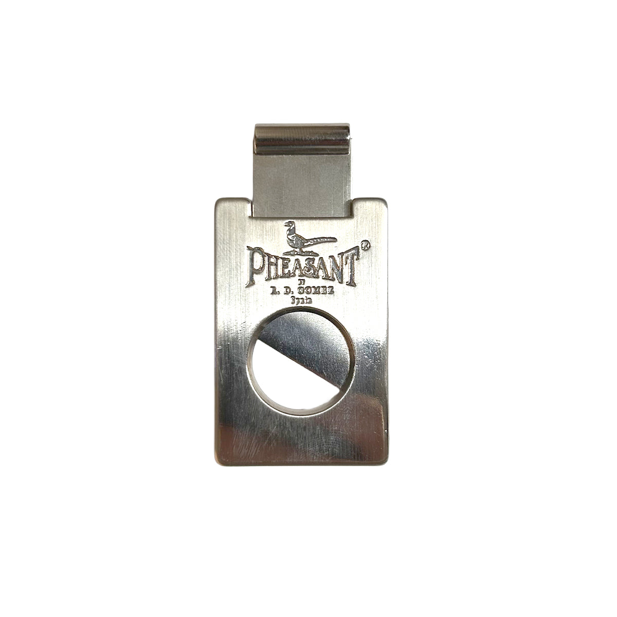 Pheasant by R.D. Gomez Stainless Steel Cigar Cutter with Leather Case