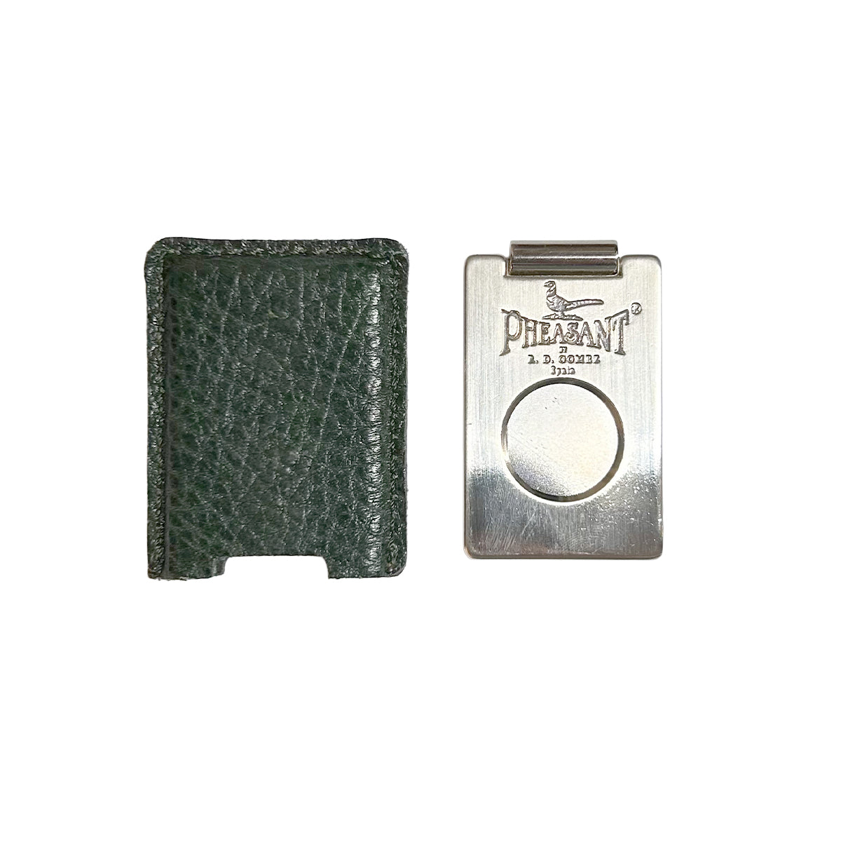 Pheasant by R.D. Gomez Stainless Steel Cigar Cutter with Leather Case