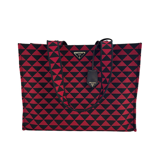 Pre-Loved Prada Large Symbole Jacquard Shopper