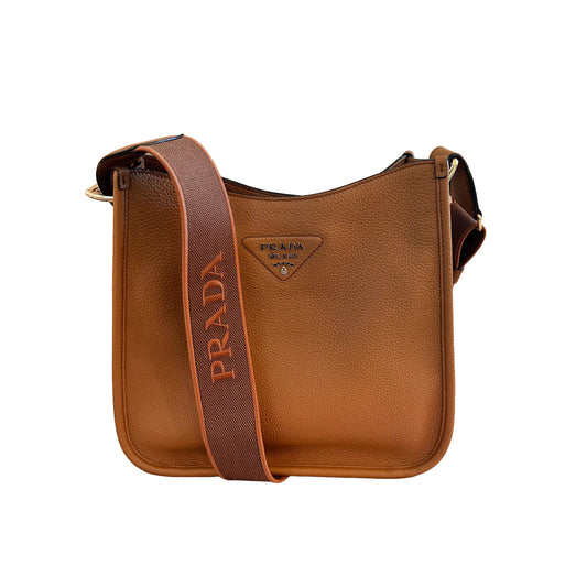 Pre-Loved Prada Vitello Daino Soft Hobo Bag