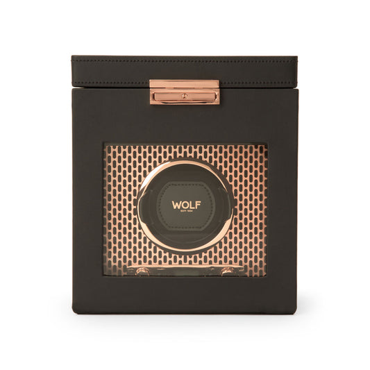 WOLF 1834 Axis Single Watch Winder With Storage