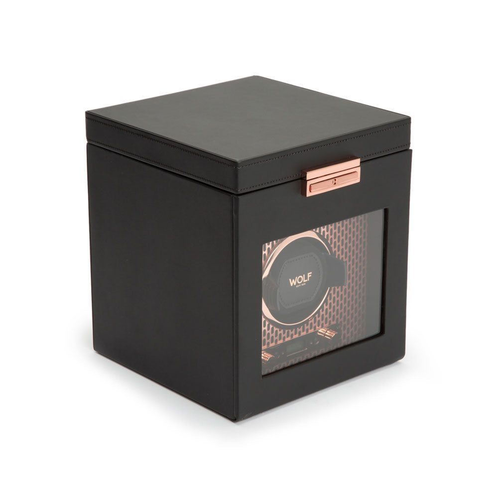 WOLF 1834 Axis Single Watch Winder With Storage