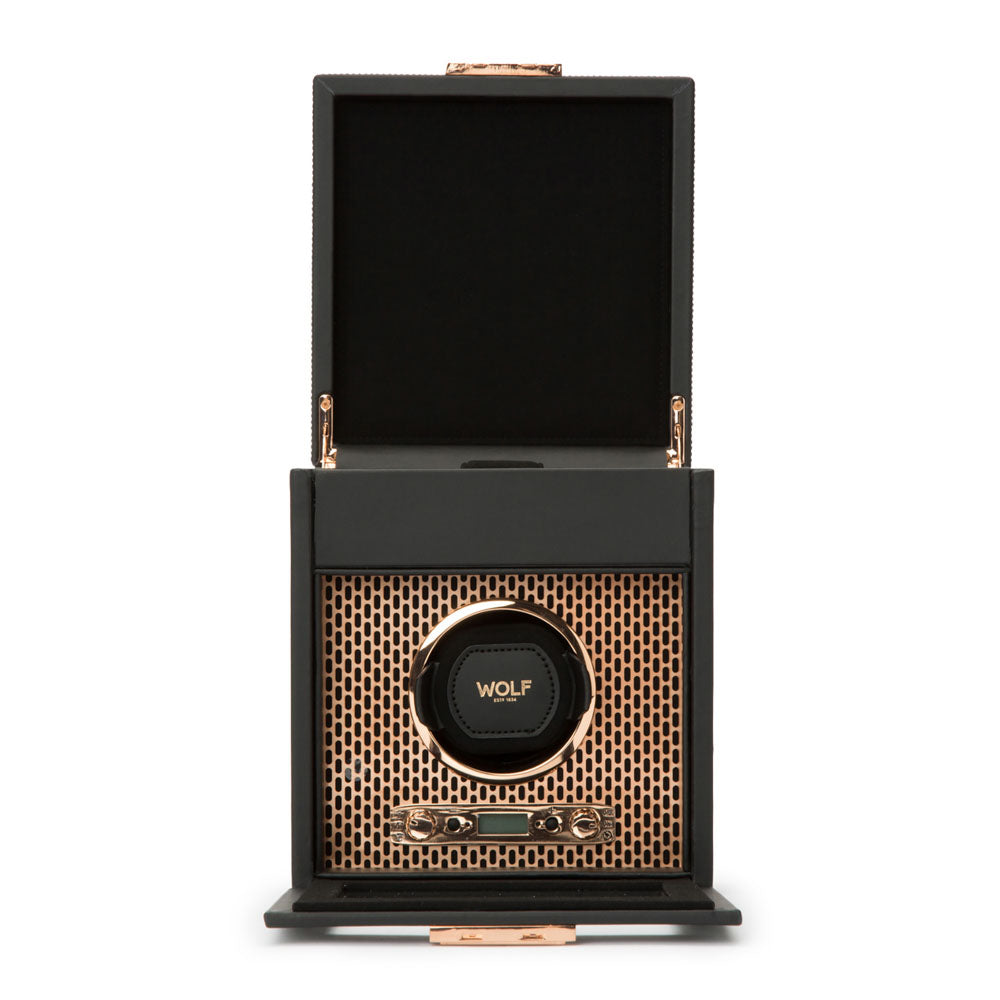 WOLF 1834 Axis Single Watch Winder With Storage