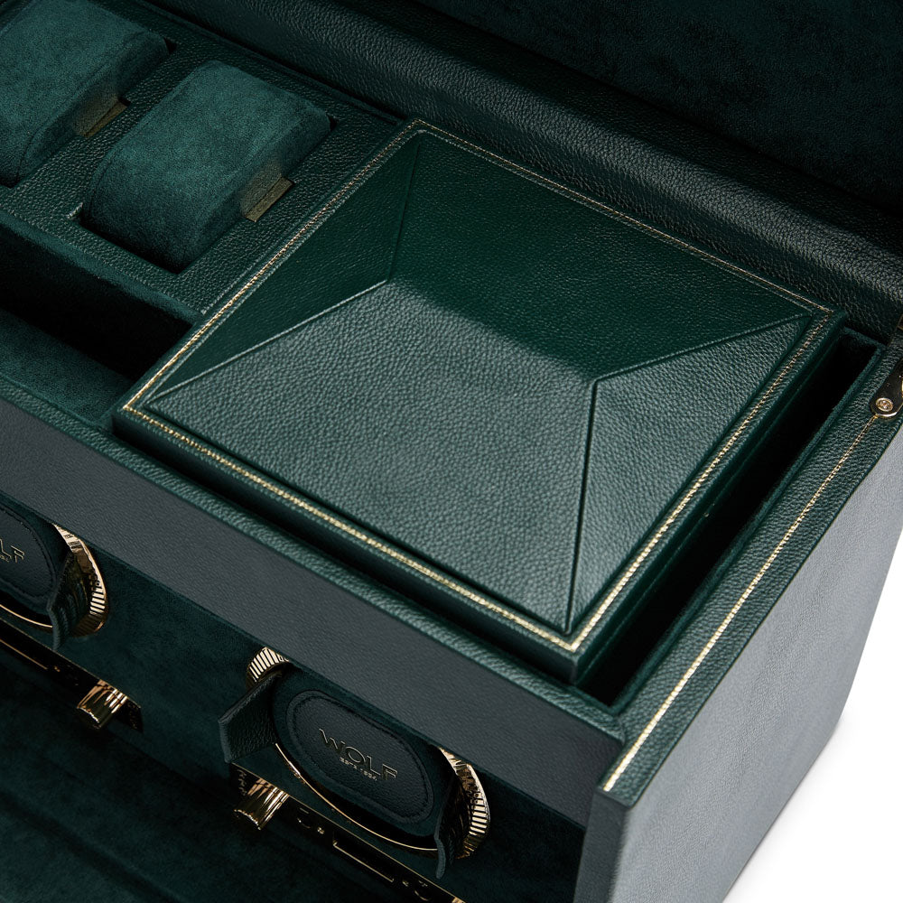 WOLF 1834 British Racing Double Watch Winder with Storage