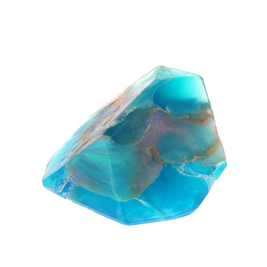 SoapRocks - White Opal in Blue Diamond Jewel