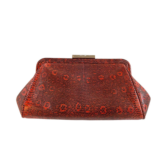 Pre-Loved Tiffany & Co. Red Lizard Clutch