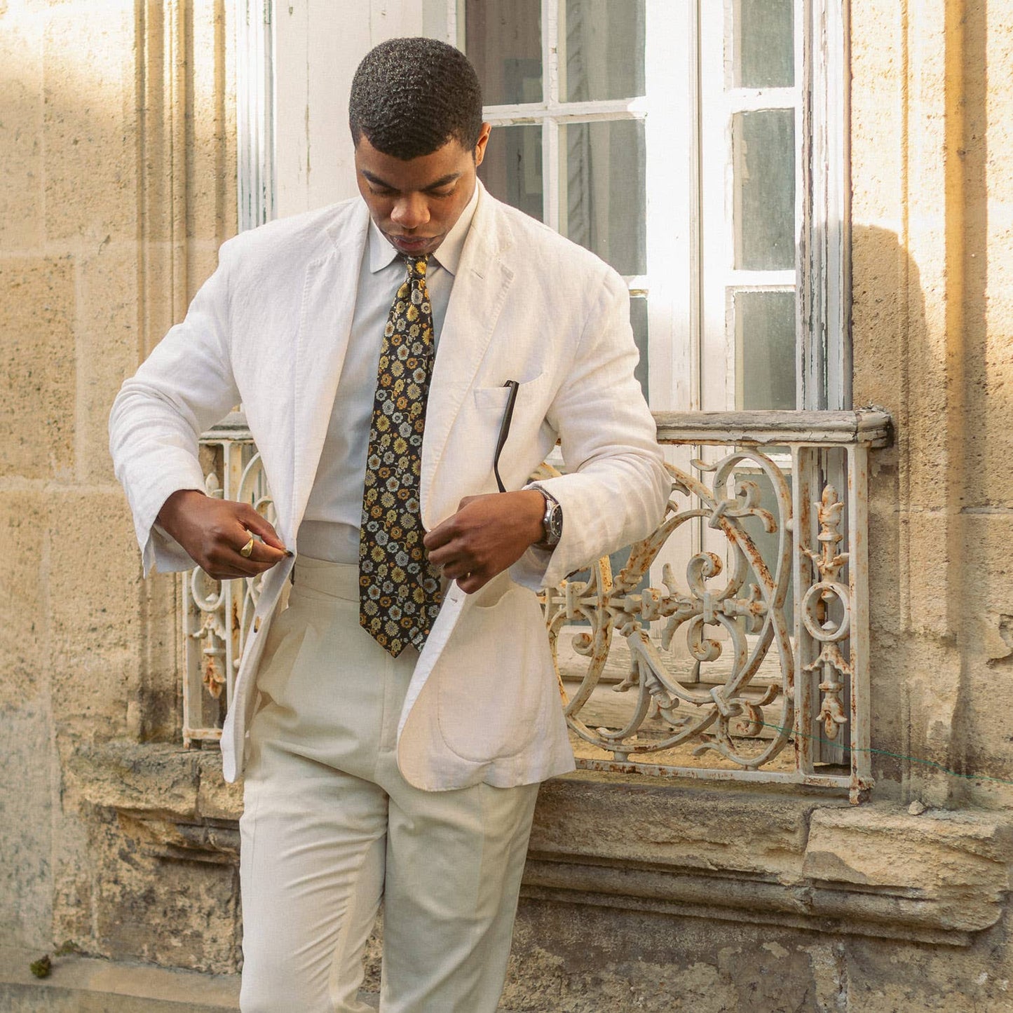 Pergola - Silk Jacquard Tie - Yellow: Standard