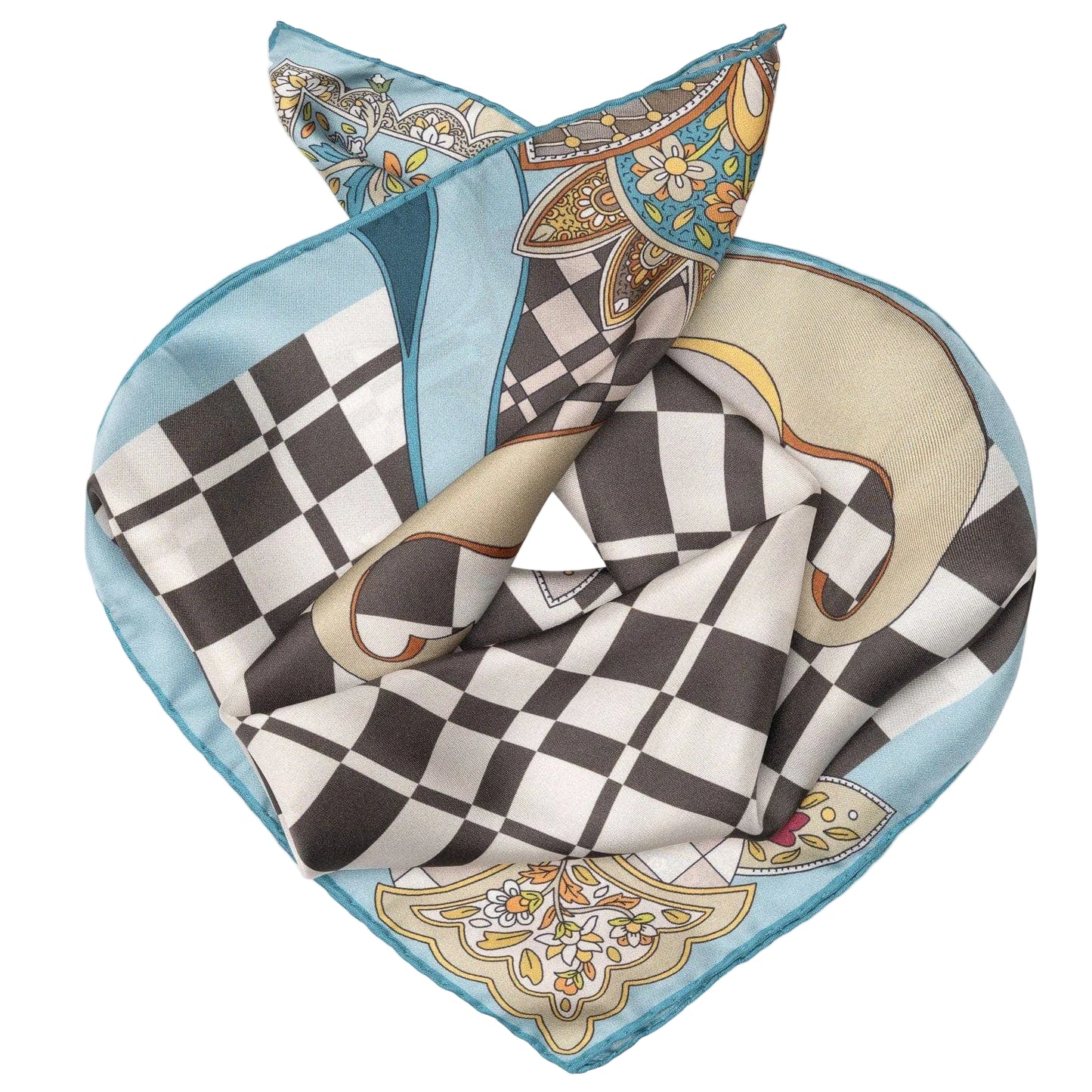 Dama - Silk Bandana - Aqua